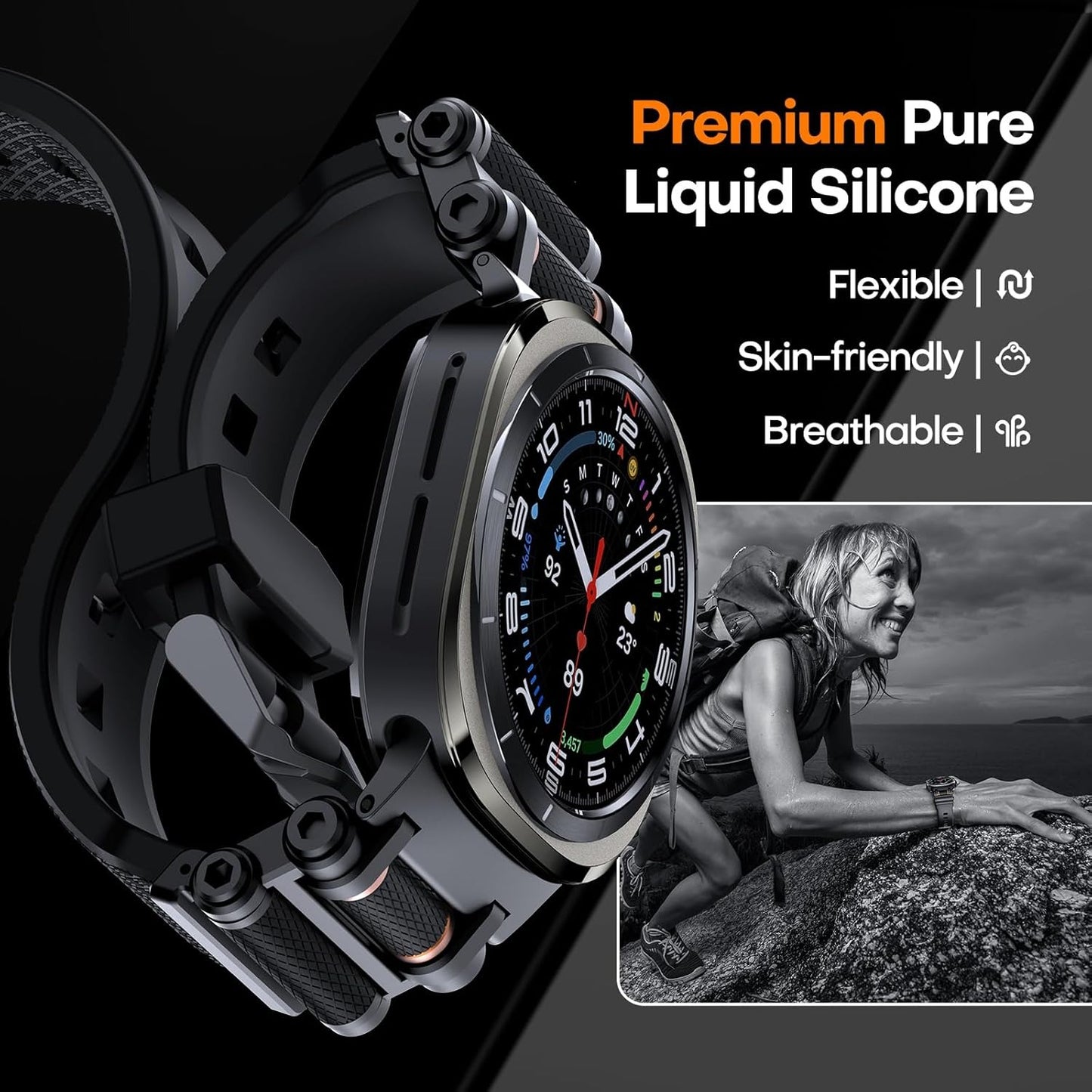 Lixora™ - Novex TitanRoll Watch Band for Novex X1 Pro Smartwatch