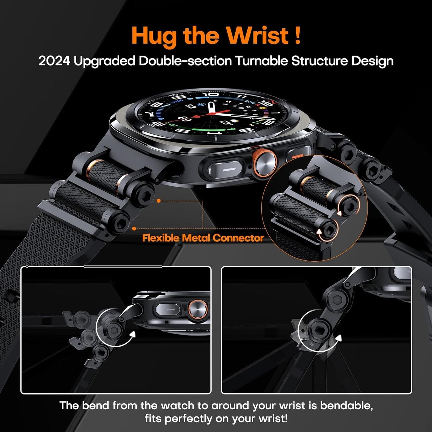 Lixora™ - Novex TitanRoll Watch Band for Novex X1 Pro Smartwatch