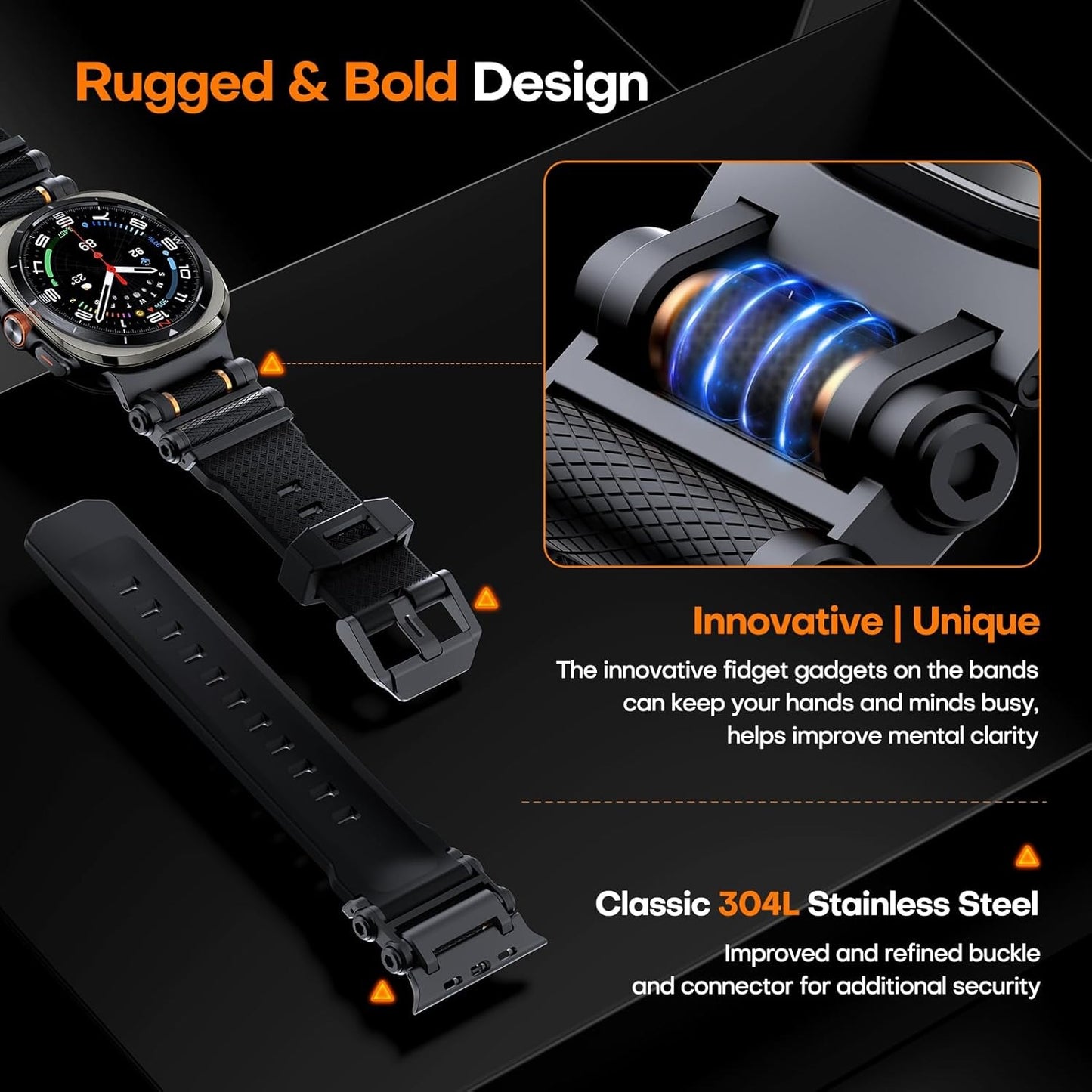 Lixora™ - Novex TitanRoll Watch Band for Novex X1 Pro Smartwatch