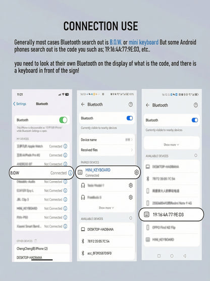 TechLixora™ B.O.W Foldable Bluetooth Keyboard