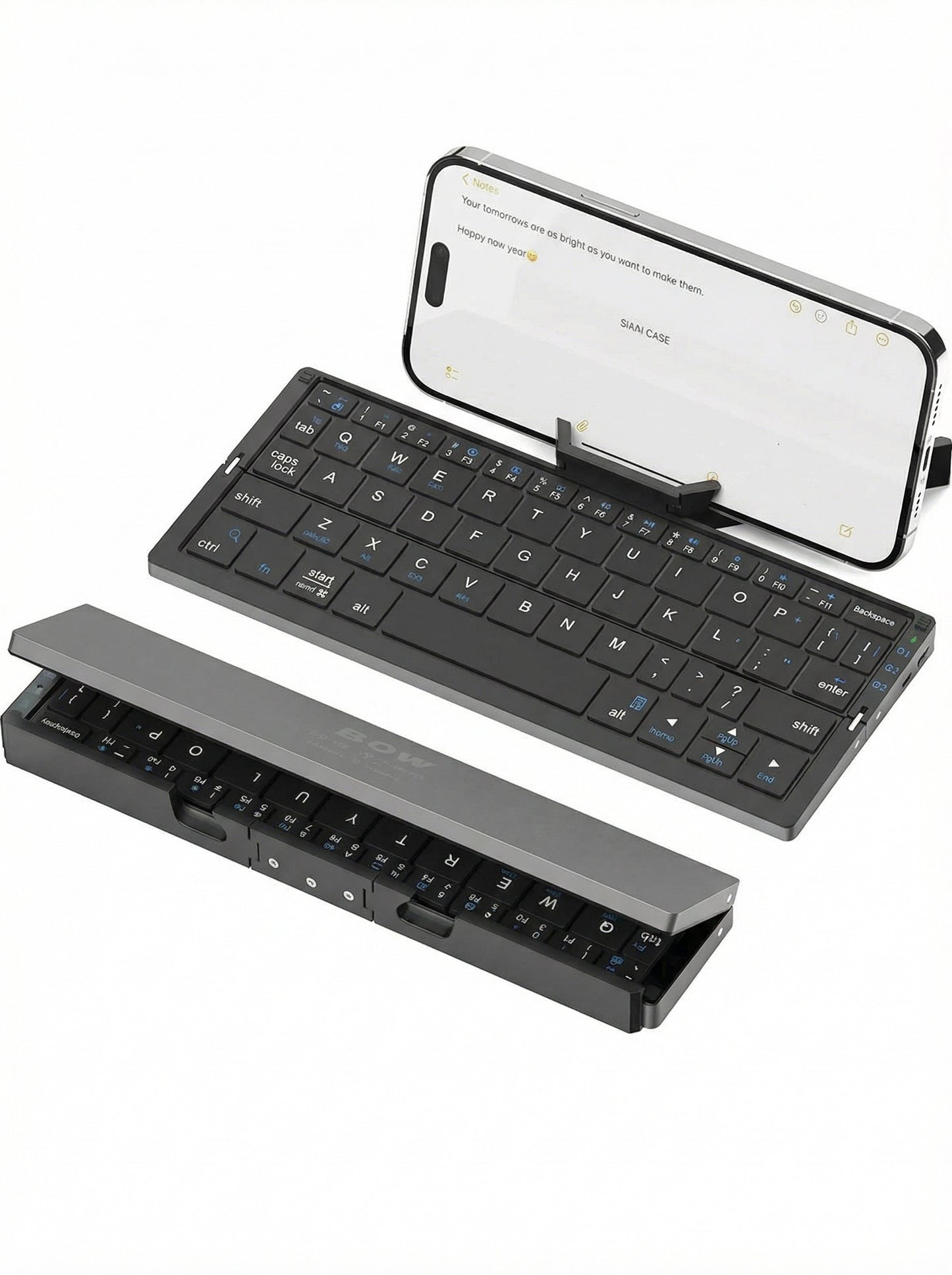 TechLixora™ B.O.W Foldable Bluetooth Keyboard