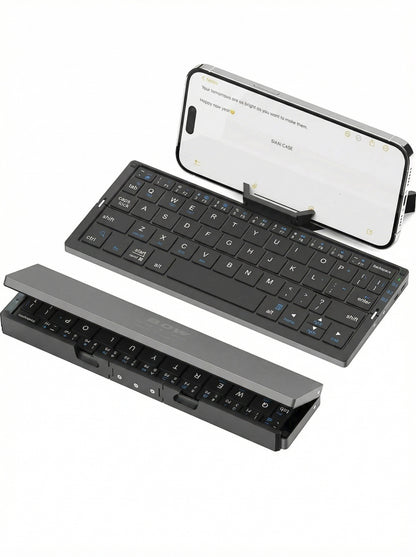 TechLixora™ B.O.W Foldable Bluetooth Keyboard