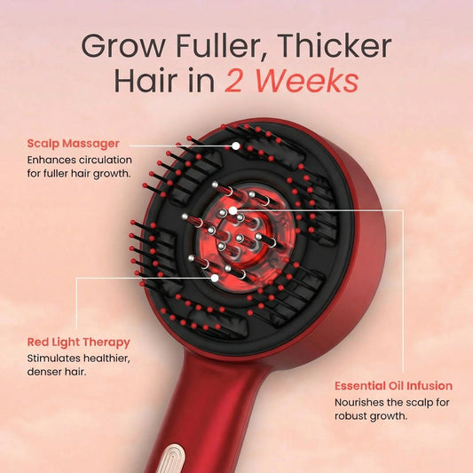 Lixora™ Red Light Scalp Massager - Boost Hair Growth & Reduce Shedding