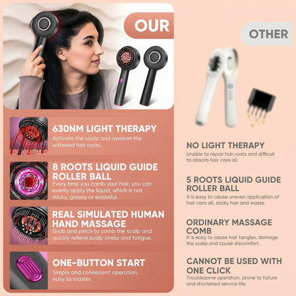 Lixora™ Red Light Scalp Massager - Boost Hair Growth & Reduce Shedding