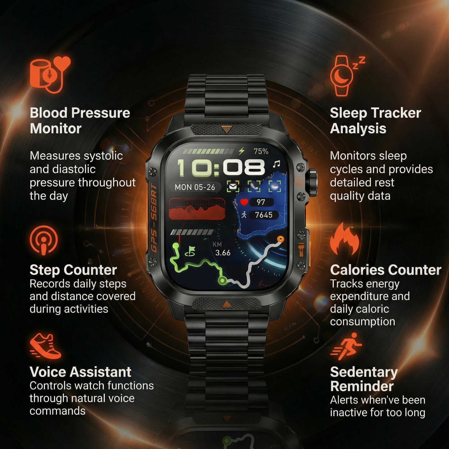 Lixora™ - Novex Titan X2 Pro - Rugged GPS Smartwatch